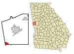 Troup County Georgia Incorporated and Unincorporated areas West Point Highlighted